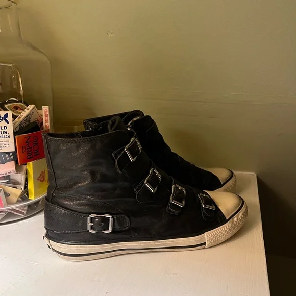 Ash Black Leather High Tops - Picture 4 of 4
